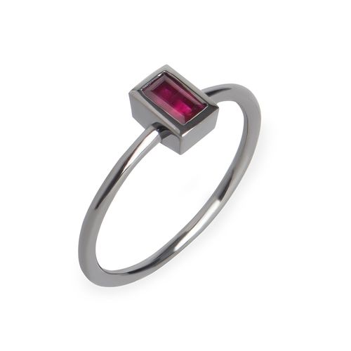 Anel solitário rubi 0,44ct