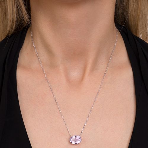 Colar ametista lavanda 5,06cts