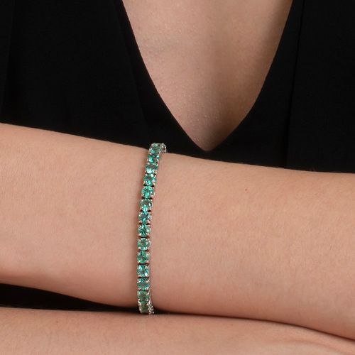 Pulseira riviera de esmeraldas 10,74cts