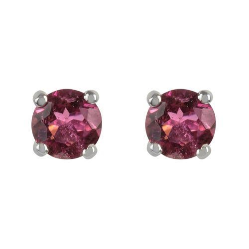 Brinco solitário de turmalina rosa 1,87cts
