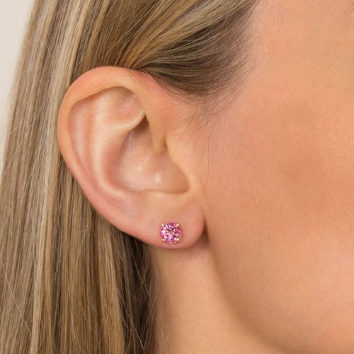 Brinco solitário turmalina rosa 1,70cts