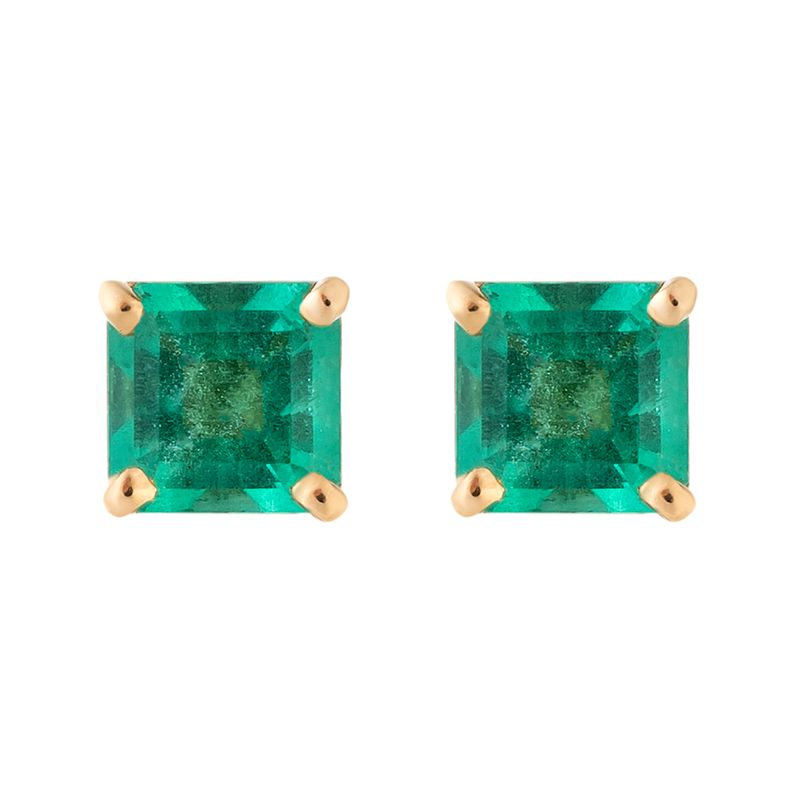 brinco-ouro-amarelo-18k750-esmeralda-quadrada-82-pontos-frontal-BROAESM77129