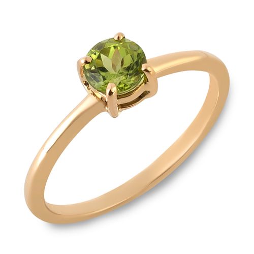 Anel solitário peridoto 63 pontos