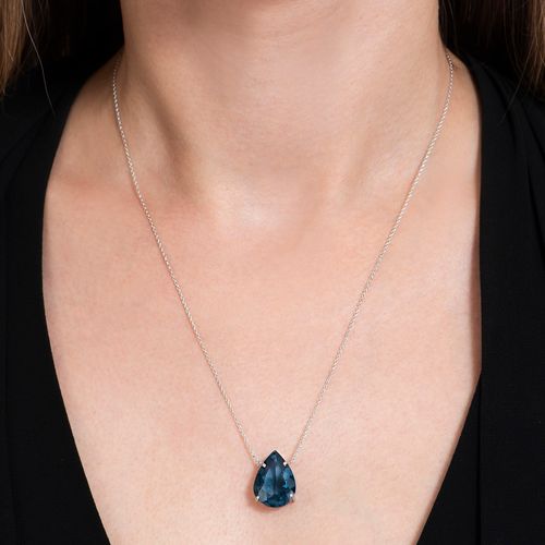 Colar solitário topázio london 8,89cts