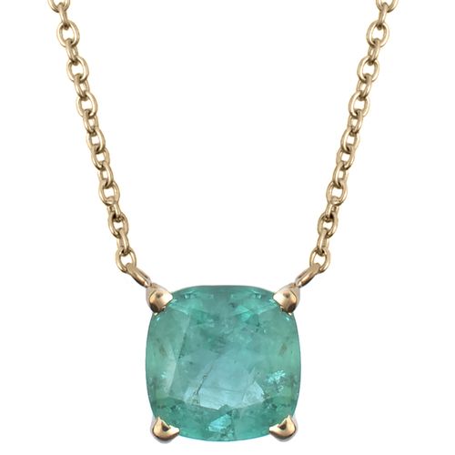 Colar solitário esmeralda 1,10cts