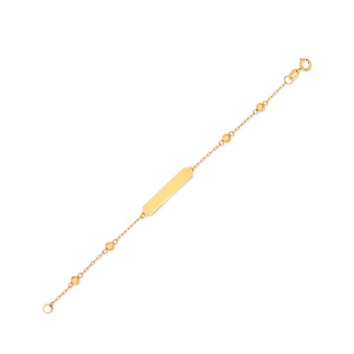 Pulseira chapa retangular e bolinhas