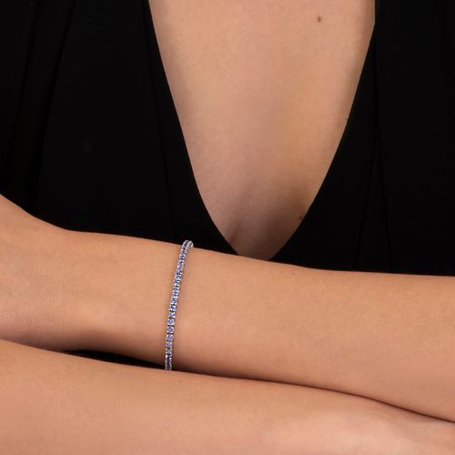Pulseira riviera de tanzanitas 4,62cts
