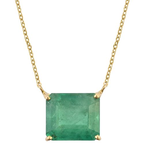Colar solitário esmeralda 4,40cts