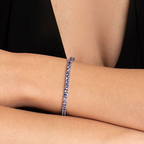 Pulseira riviera de tanzanitas 8,81cts