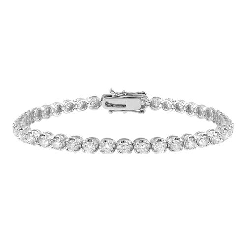 Pulseira riviera coroa brilhantes brancos 10 pontos cada