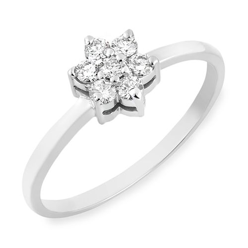 Anel flor brilhantes