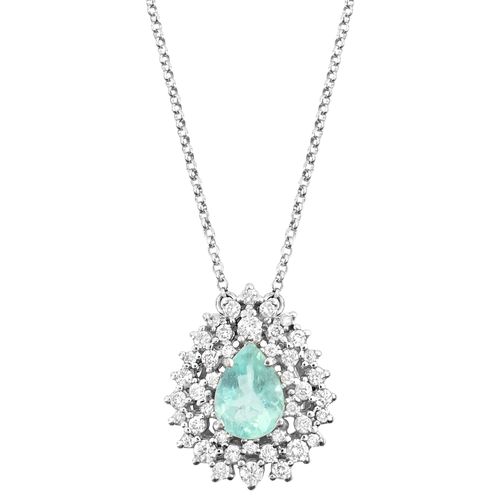 Colar turmalina paraíba e brilhantes