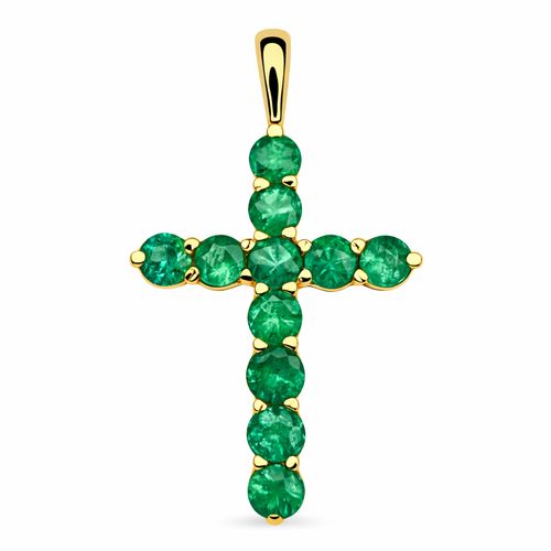 Pingente esmeralda cruz maior