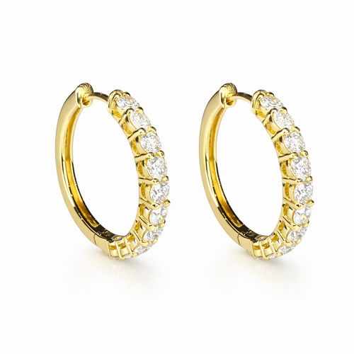 Brinco argola brilhantes 1,26cts