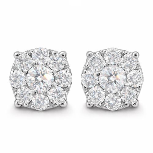 Brinco illusion brilhantes brancos 80 pontos