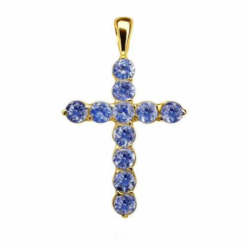 Pingente tanzanita cruz maior