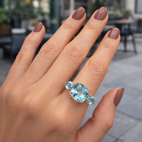 Anel topázio sky 6,89cts