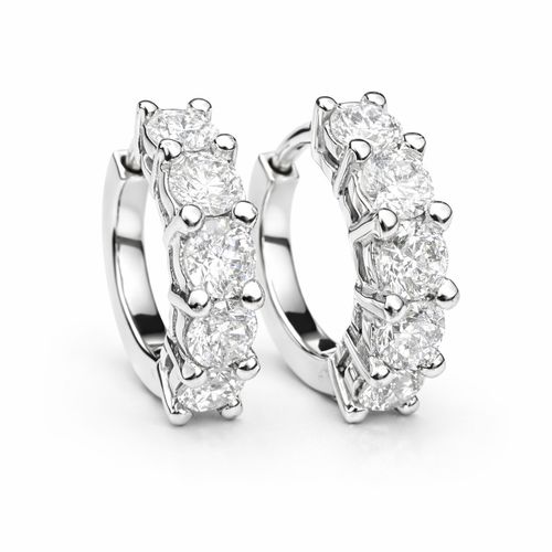 Brinco argola brilhantes