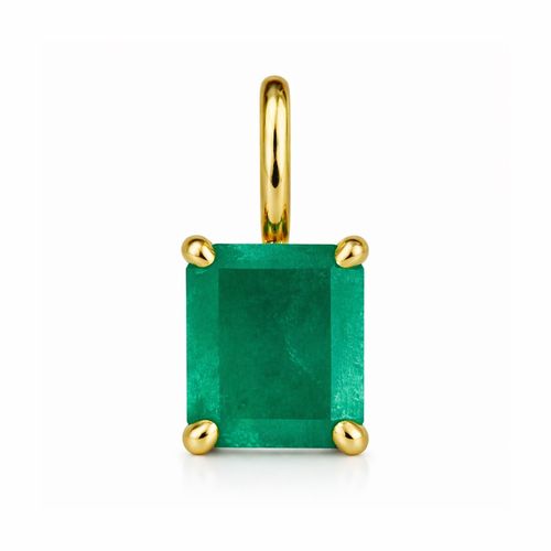 Pingente esmeralda retangular 97 pontos