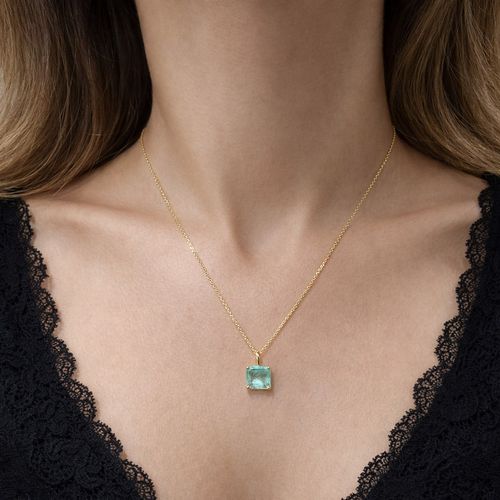 Pingente esmeralda colombiana retangular 1,87cts