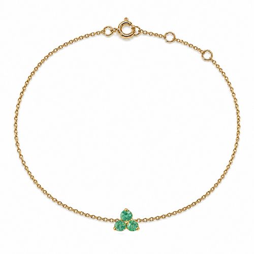 Pulseira trio esmeraldas